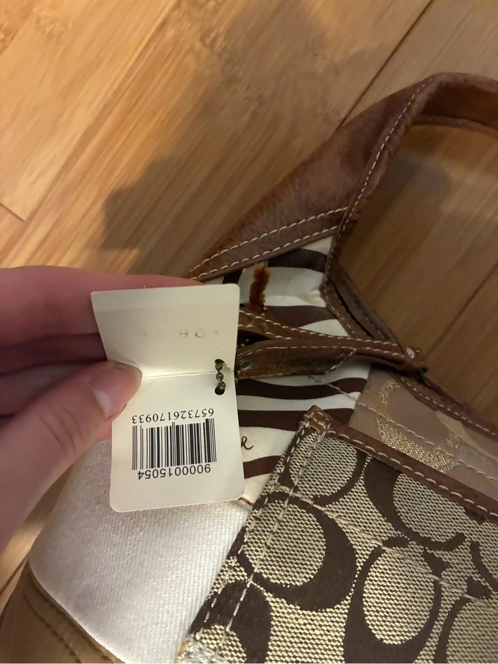 Coach Patchwork Shoulder Bag in Brown and Tan